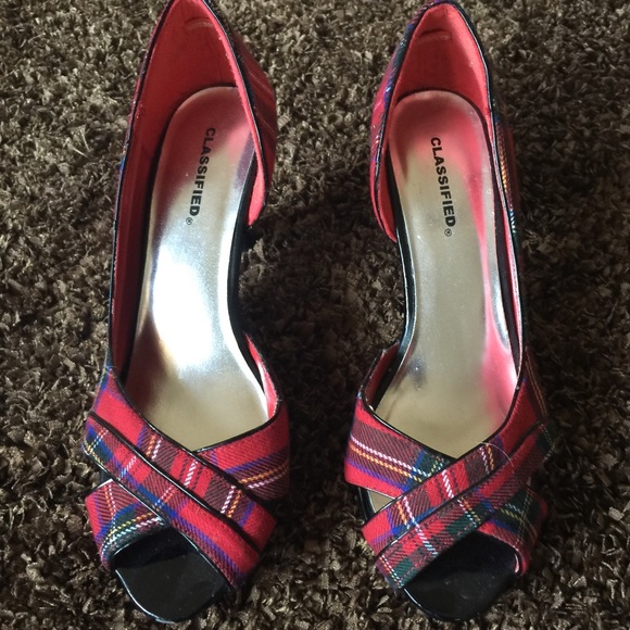 Red & Black Plaid Shoes