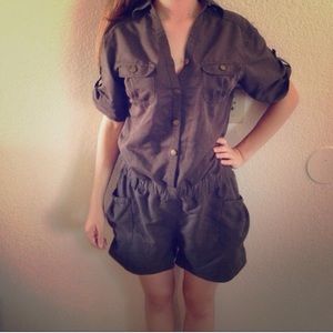 Camo Army green romper