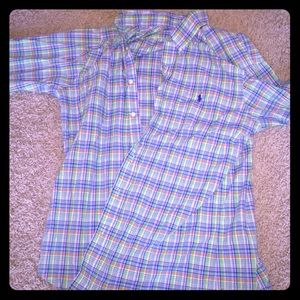 Plaid polo shirt