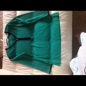 Kelly Green sweater with black details