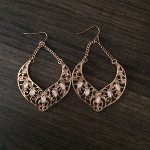 Gold drop earrings