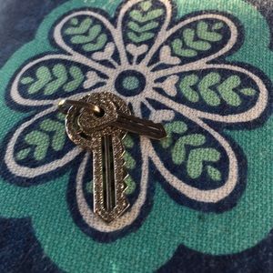 Sterling silver double key charm