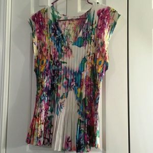 Simply Gorgeous Satin Floral Peplum Blouse