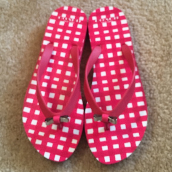 💥Sold💥 Coach Signature Flip Flops