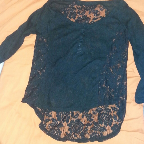 Black lace shirt