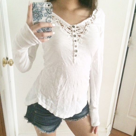 //Free People Lace Henley// - Picture 2 of 4