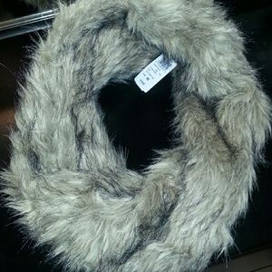 Faux fur infinity scarf