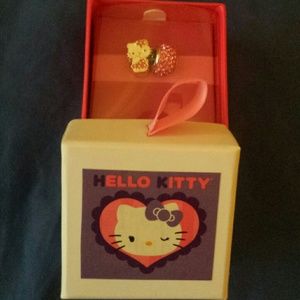 Hello Kitty Sterling Silver Crystal Bead Set