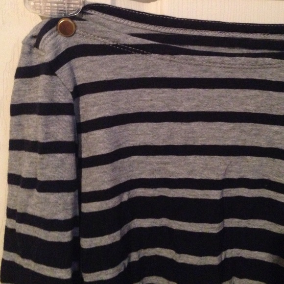 J crew painter tee xxs stripe brass buttons - Picture 2 of 4