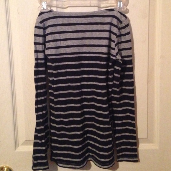 J crew painter tee xxs stripe brass buttons - Picture 3 of 4