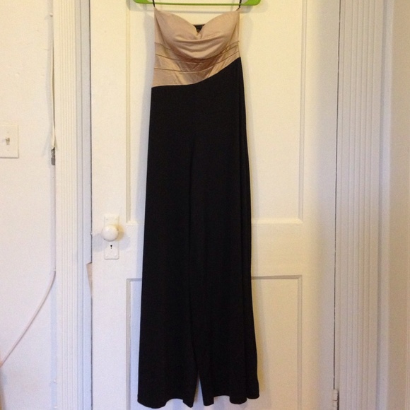 Champagne/ Black Jumpsuit