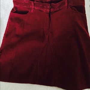 Burgundy corduroy skirt