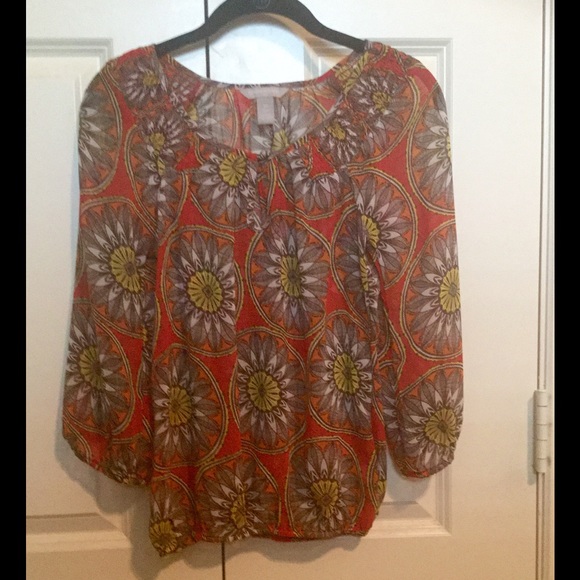 ***SALE*** NWOT.  Banana Republic Sheer Blouse - Picture 4 of 4