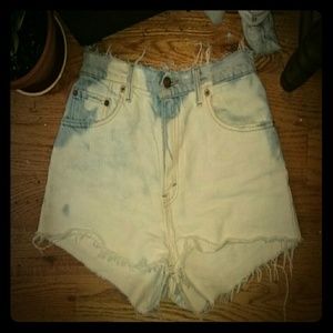 Vintage Levi's Bleached Denim Cutoff Shorts