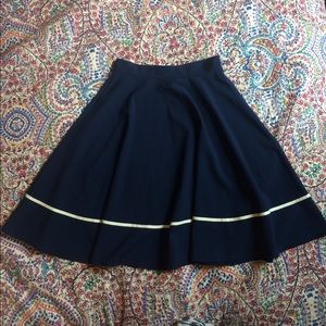 Lovely navy and white full skirt