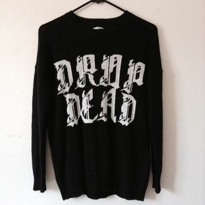 NWOT Drop Dead grim knit sweater