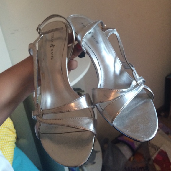 Kelly & Katie silver heels