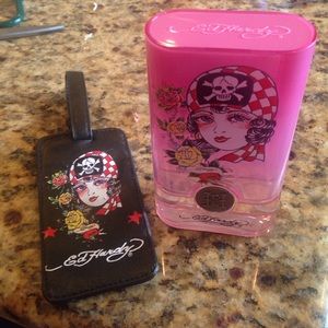 Ed hardy perfume W/ luggage name tag