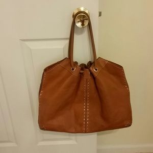 Authentic Michael Kors tan leather handbag