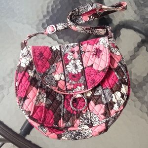Vera Bradley Mocha Rouge over the shoulder bag
