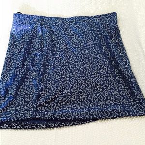 Dark blue sequin mini skirt