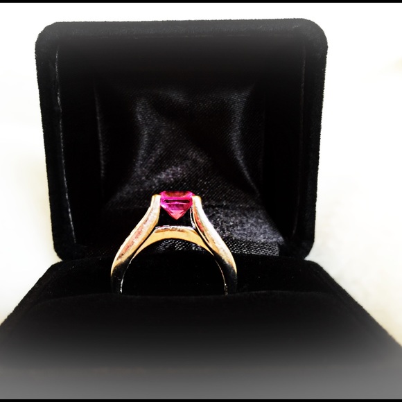 💍*Real White Gold Diamonds & pink sapphire ring💍 - Picture 4 of 4