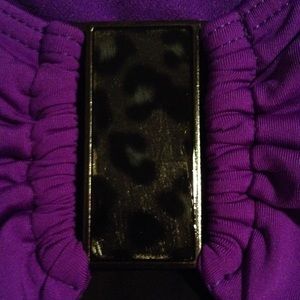 Kenneth Cole Purple Cheetah Tankini Swimsuit Top