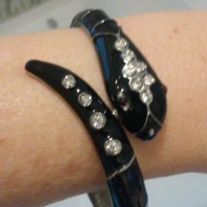 Cookie Lee hinged enamel bracelet