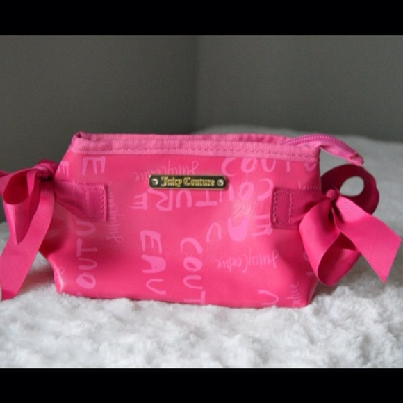 🔴Charming Pink Bow Tie Juicy Couture Cosmetic Bag