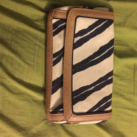 Clutch- blue and beige Loft clutch.