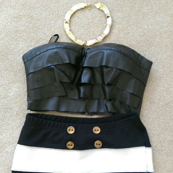 X SOLD X Leather bandeau