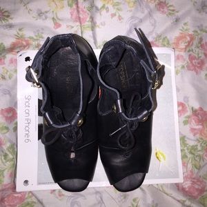 TopShop open toe booties