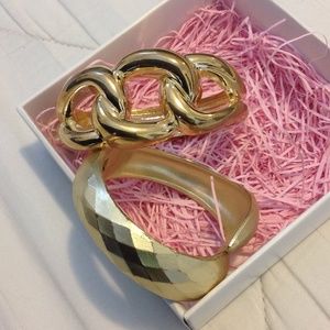 Uptown Girl Gold tone bracelet, cuffs
