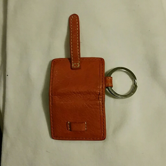 LANDS' END Orange Key Chain picture holder - Picture 2 of 3