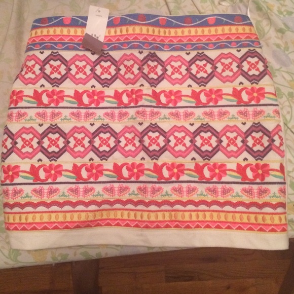 Flirty bright canvas summer skirt