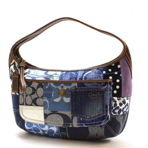 💯 Coach Signature Patchwork Denim Purse