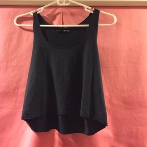 dark navy crop tank top from brandy melville