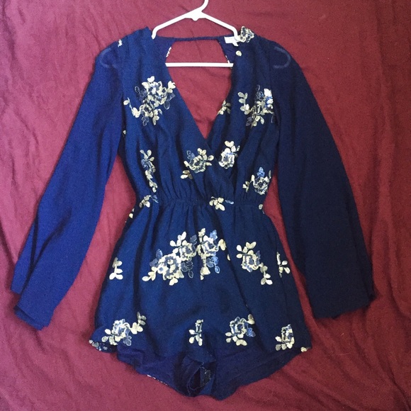 TOBI Navy Blue Romper