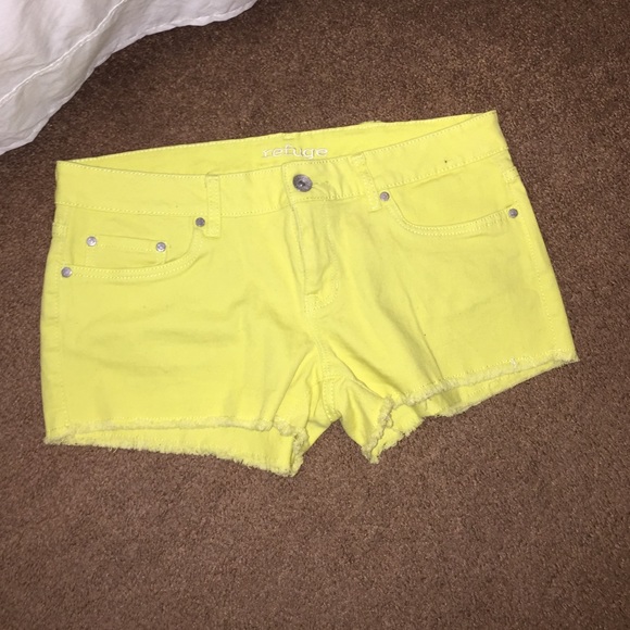 refuge Denim - Charlotte Russe Lime shorts