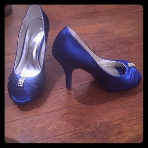 Royal blue high heels