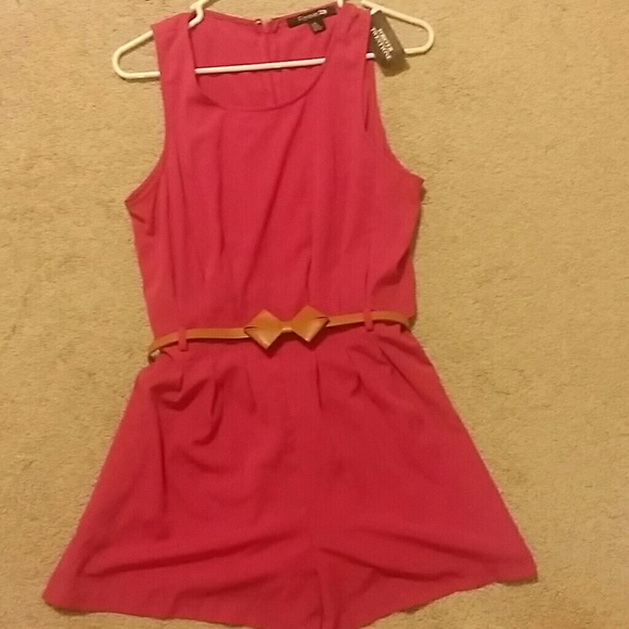 Bright pink romper