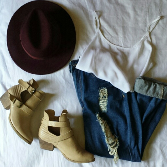 Beige Booties