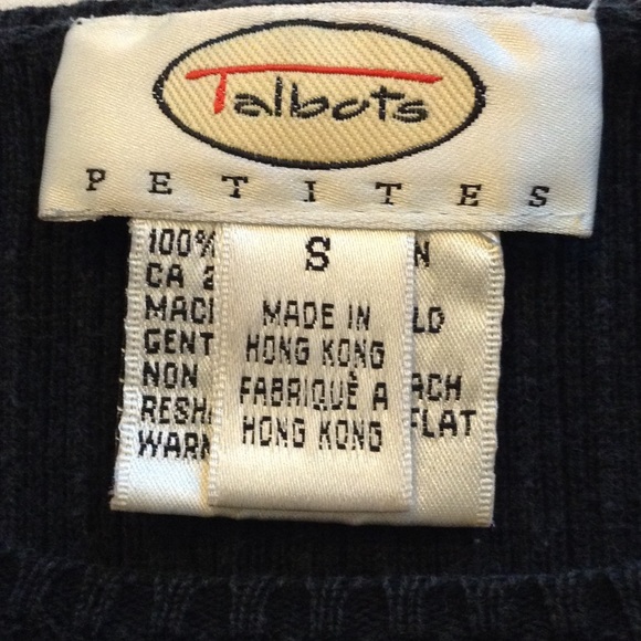 Talbots Vertical Striped Black Sweater - Picture 2 of 3