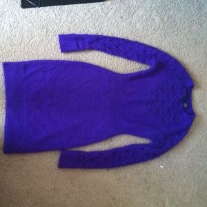 Mint condition Purple body con sweater dress