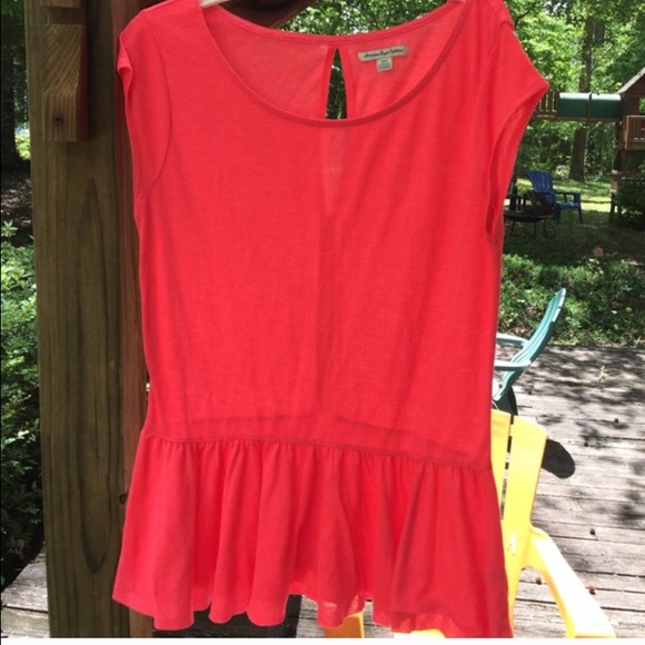 Pink peplum top