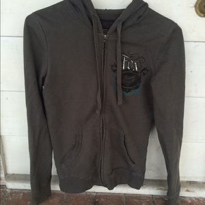 A fox racing zip up girls hoodie