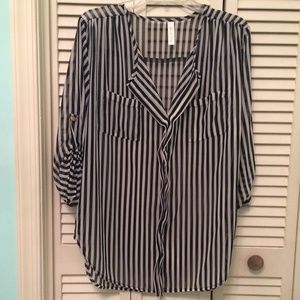 Nastygal Striped See-through Blouse