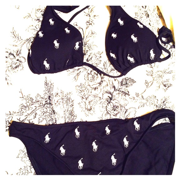 Ralph Lauren black and white swimsuit