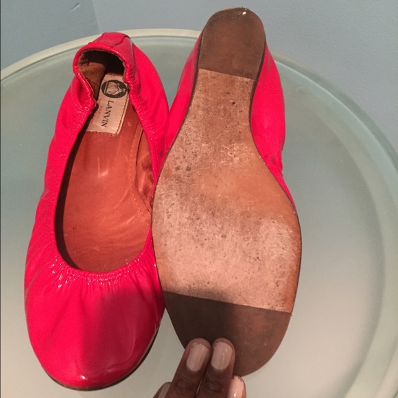 Red patent lanvin flats.  Labor day sale - Picture 2 of 3