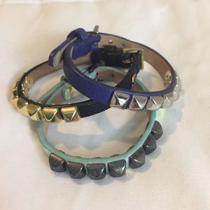 Juicy Couture Leather Studded Bracelets